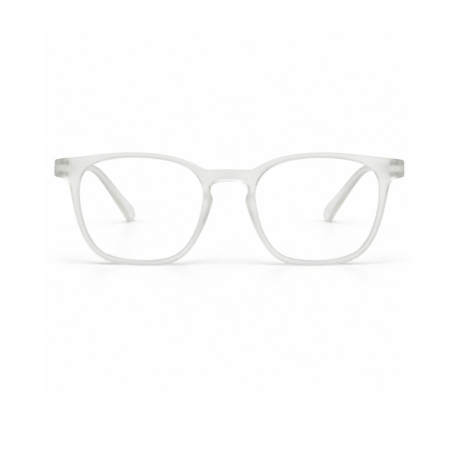 Basics 2802 Rounded Square Optical Frame in Clear — front view