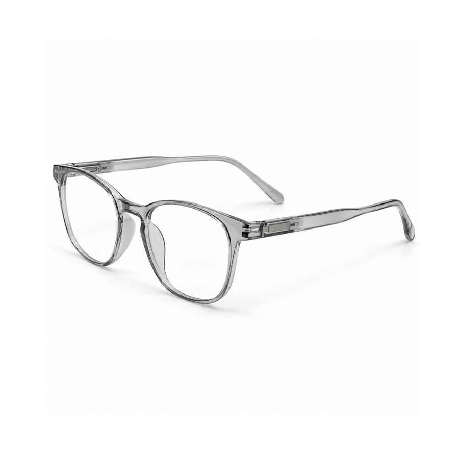 Basics 2802 Rounded Square Optical Frame in Grey — three-quarter view