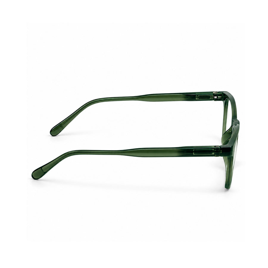Basics 2802 Rounded Square Optical Frame in Olive Green — side view