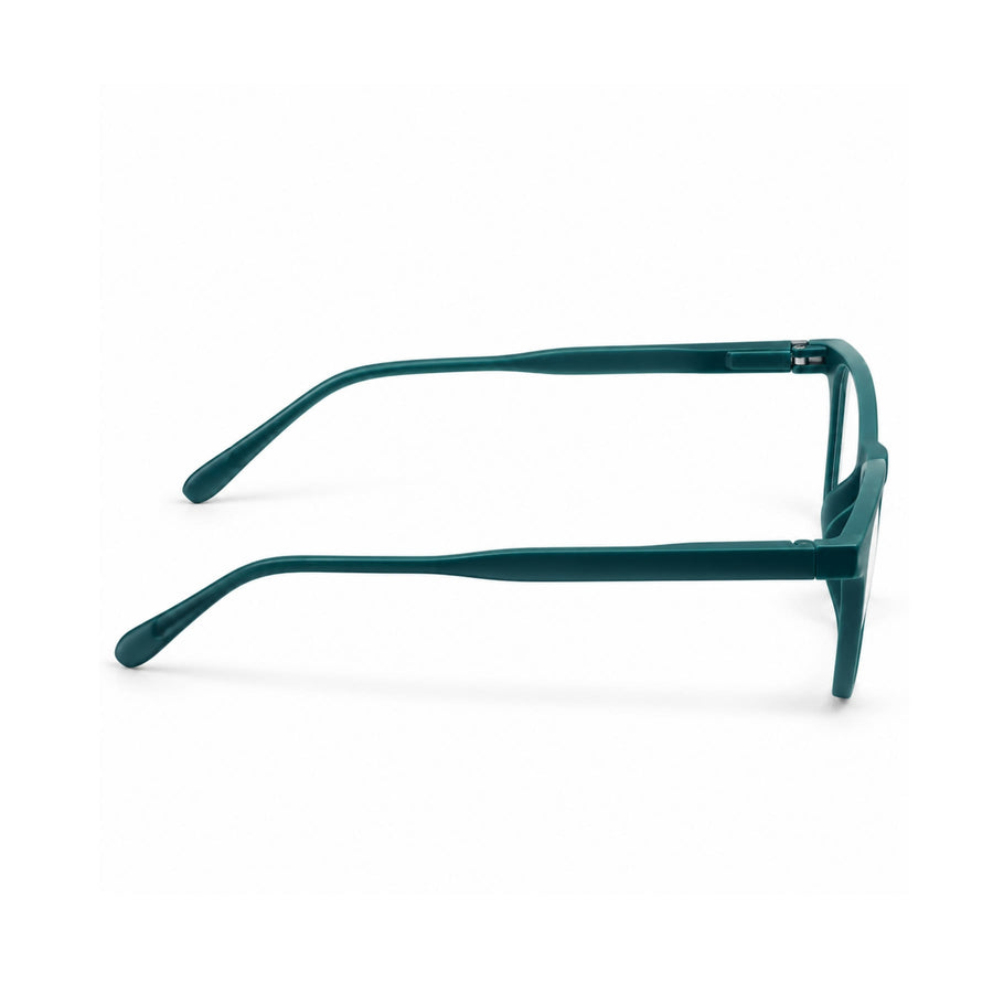 Basics 2802 Rounded Square Optical Frame in Teal — side view