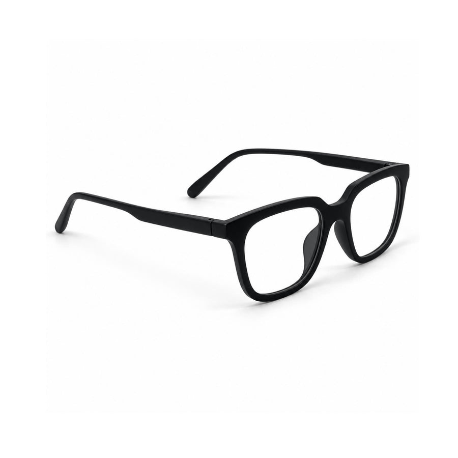 Basics Neo 2815 Square Optical Frame in Black — three-quarter view (opposite side)