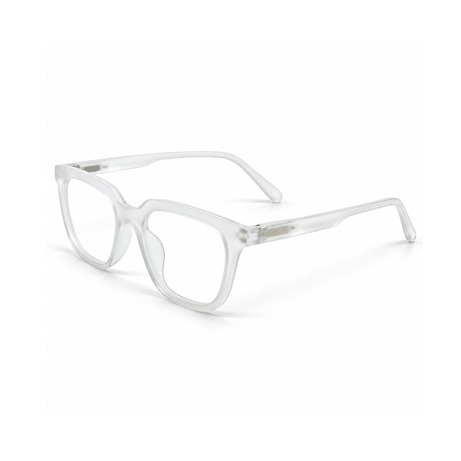 Basics Neo 2815 Square Optical Frame in Clear — three-quarter view