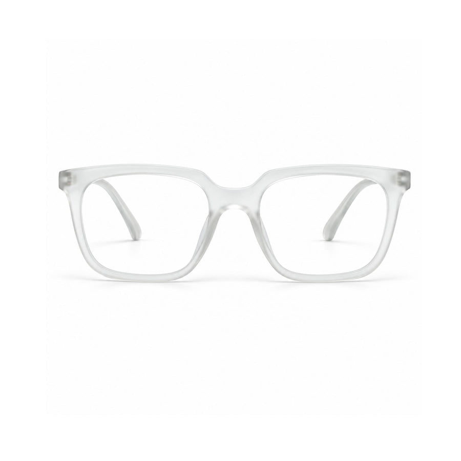 Basics Neo 2815 Square Optical Frame in Clear — front view