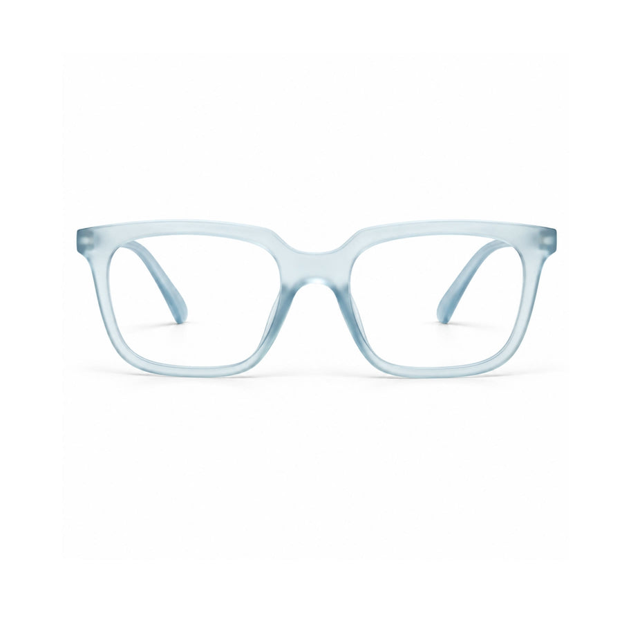 Basics Neo 2815 Square Optical Frame in Ice Blue — front view