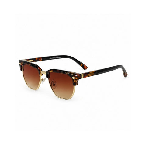 VERLIN 6318 Tortoise Clubmaster Prescription-Friendly Sunglasses