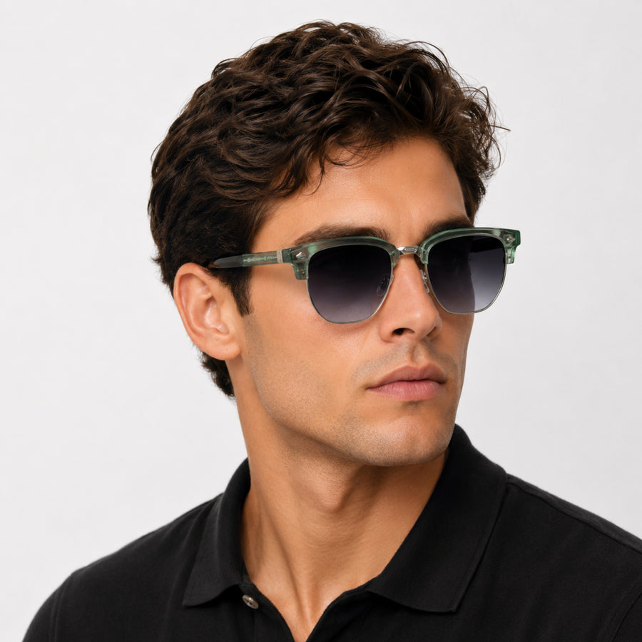VERLIN 6318 Green Clubmaster Prescription-Friendly Sunglasses — supplied source view 6