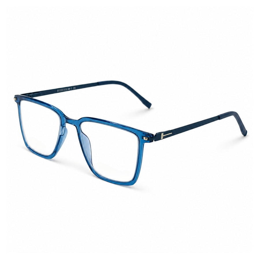 Wednesday 1002 Blue optical frame – left angle view