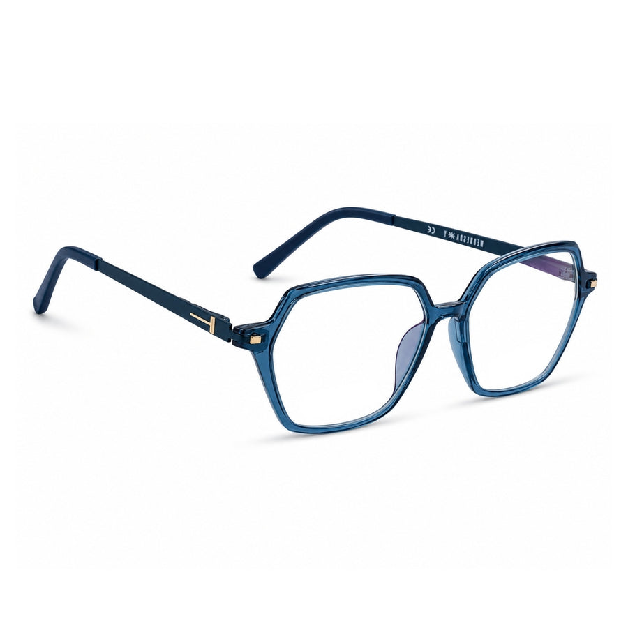 Wednesday 1005 Blue optical frame – right angle view