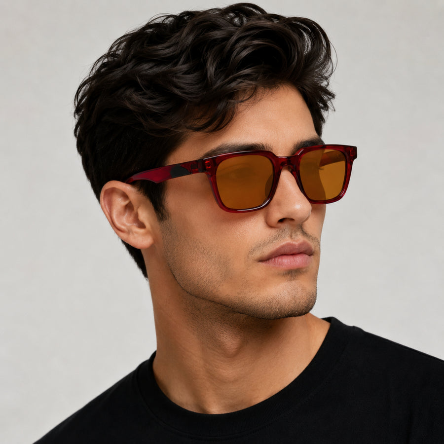 VERLIN Y Pole 25005 BROWN Polarized Sunglasses — supplied matching model image