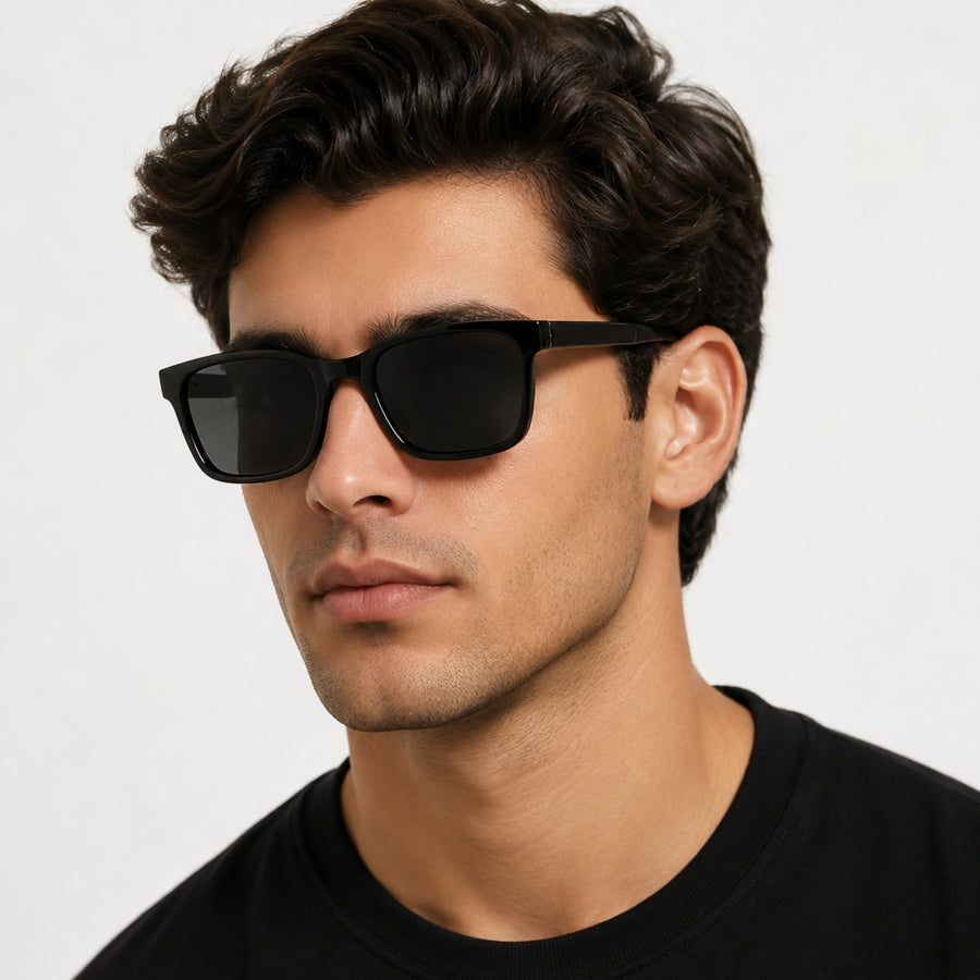 VERLIN Y Pole 25007 MBLK Polarized Sunglasses — supplied matching model image