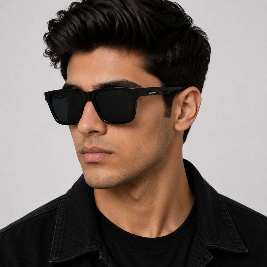 VERLIN Y Pole 25008 BLK Polarized Sunglasses — supplied matching model image