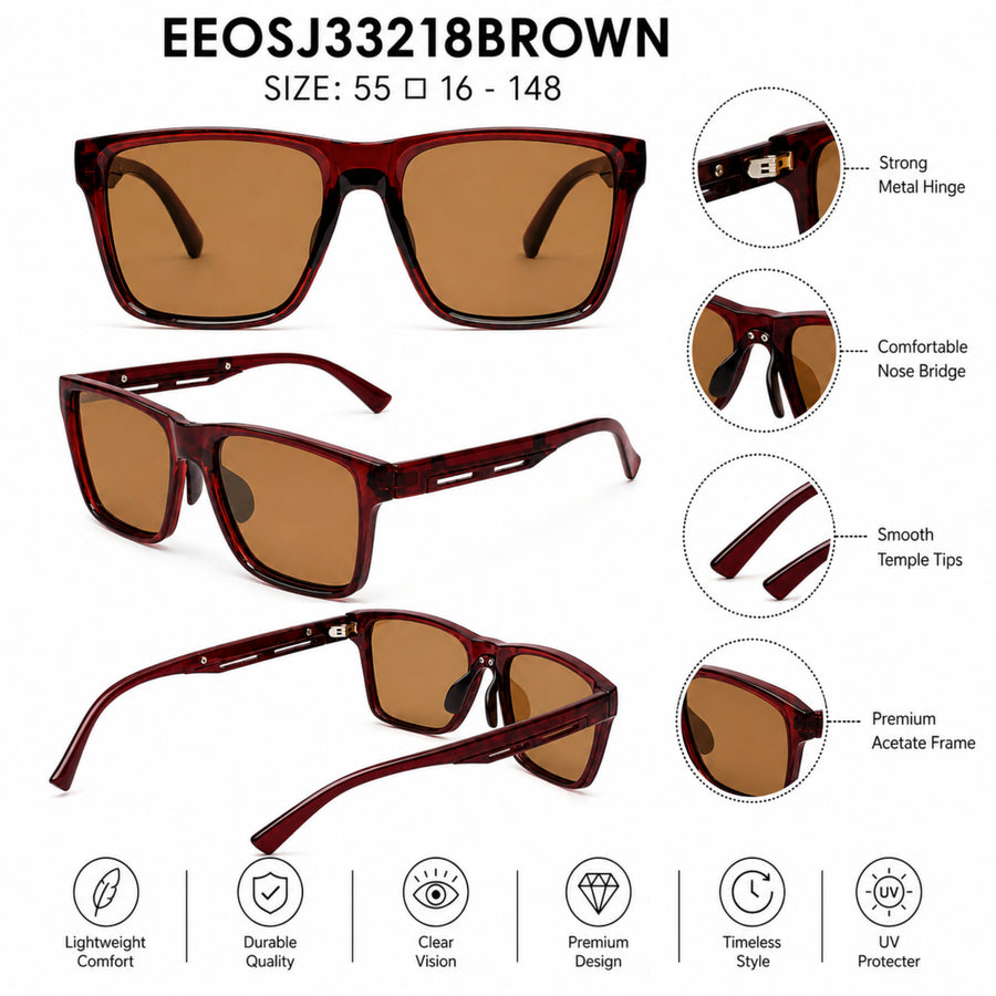 VERLIN Y Pole 25008 BROWN Polarized Sunglasses — supplied source view 5