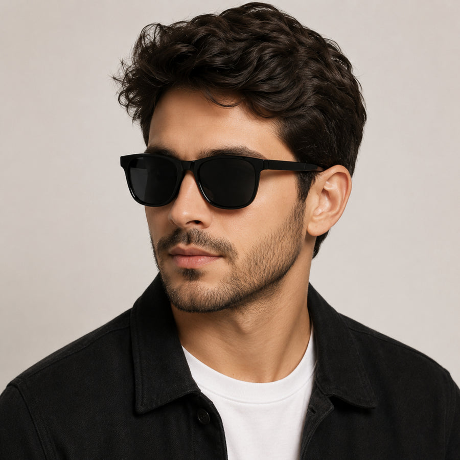 VERLIN Y Pole 25009 BLK Polarized Sunglasses — supplied matching model image