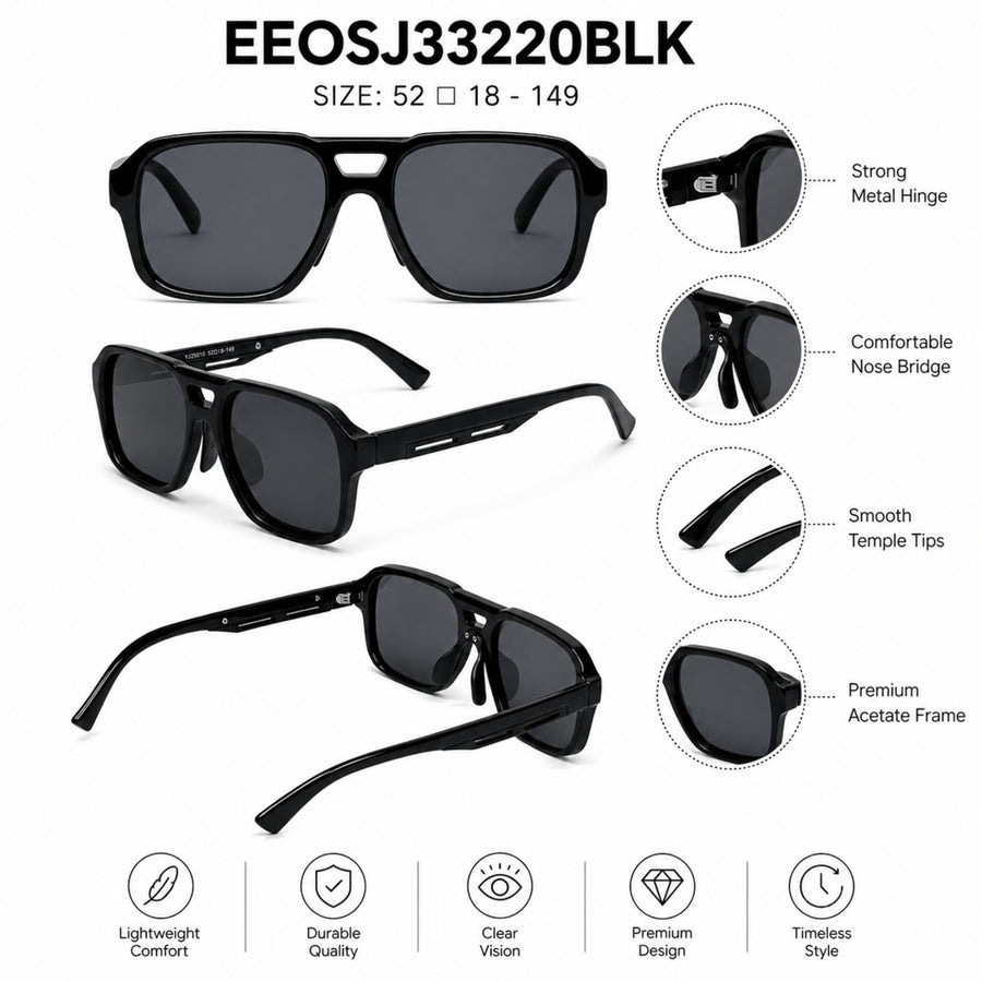 VERLIN Y Pole 25010 BLK Polarized Sunglasses — supplied source view 5
