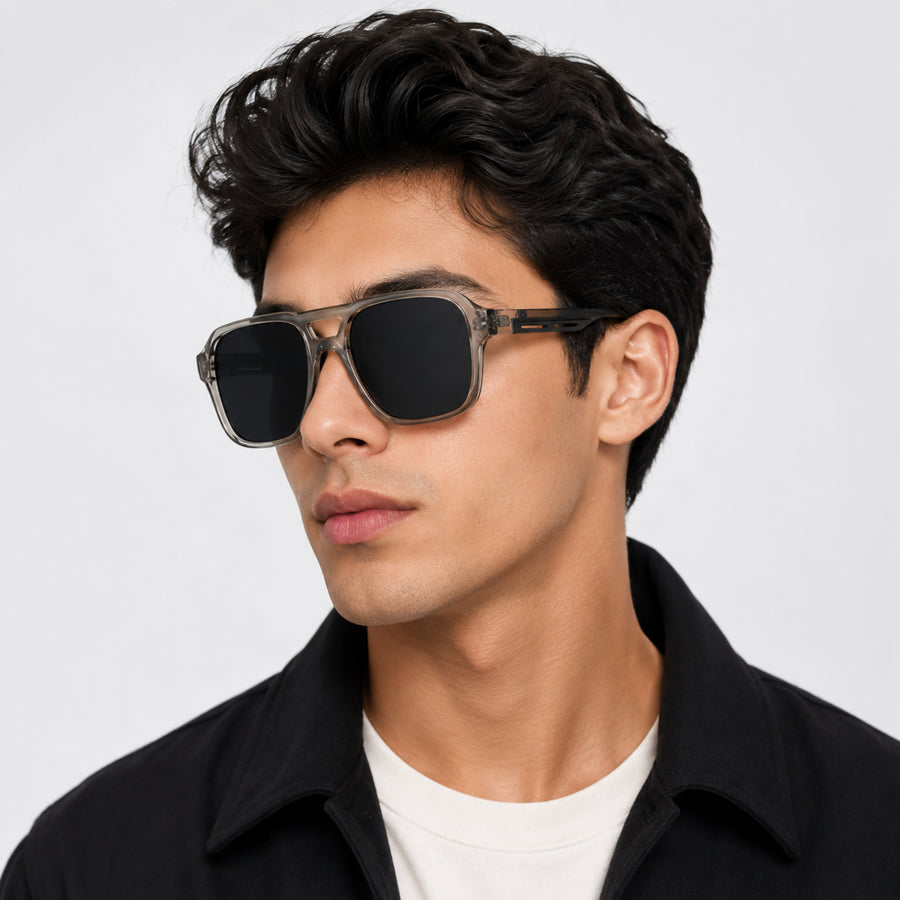 VERLIN Y Pole 25010 GREY Polarized Sunglasses — supplied matching model image