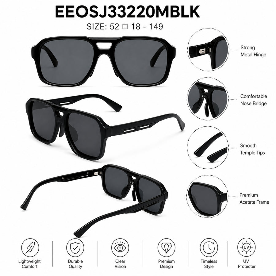 VERLIN Y Pole 25010 MBLK Polarized Sunglasses — supplied source view 5