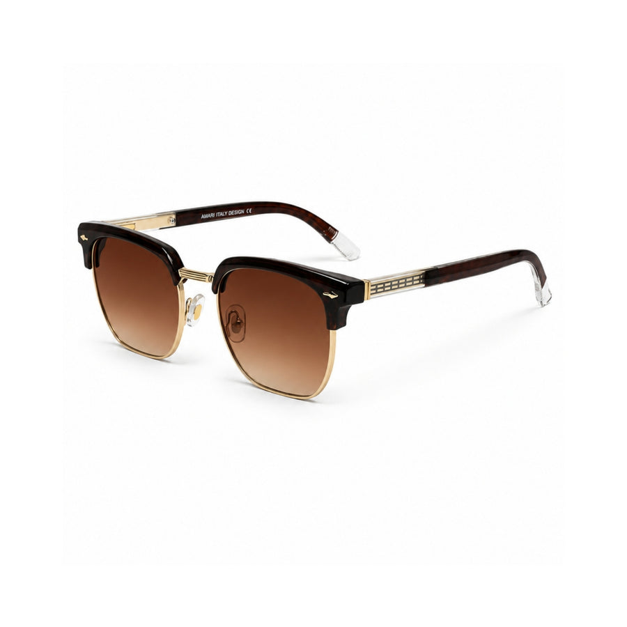 VERLIN 6302 Brown Clubmaster Prescription-Friendly Sunglasses — supplied source view 2