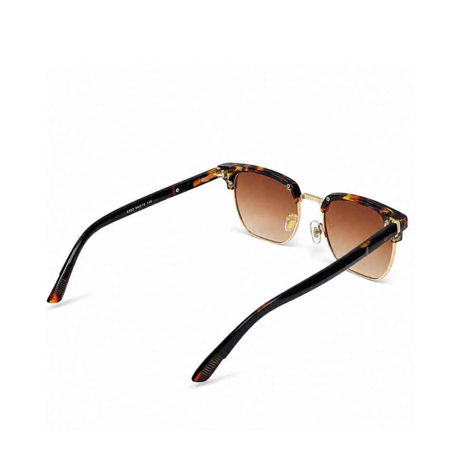 VERLIN 6302 Tortoise Clubmaster Prescription-Friendly Sunglasses — view 4