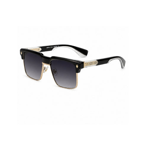 VERLIN 6304 Black (MBLK) Clubmaster Prescription-Friendly Sunglasses