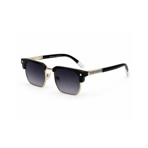 VERLIN 6307 Black (MBLK) Clubmaster Prescription-Friendly Sunglasses