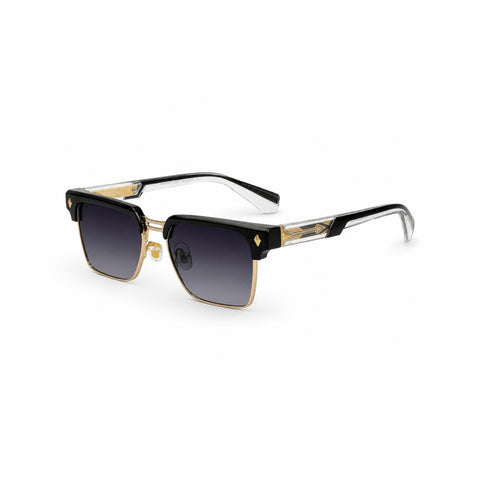 VERLIN 6312 Black Clubmaster Prescription-Friendly Sunglasses