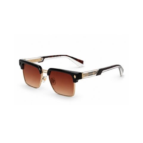 VERLIN 6312 Brown Clubmaster Prescription-Friendly Sunglasses