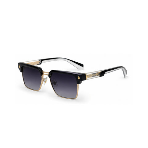 VERLIN 6312 Black (MBLK) Clubmaster Prescription-Friendly Sunglasses