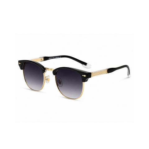 VERLIN 6313 Black (MBLK) Clubmaster Prescription-Friendly Sunglasses