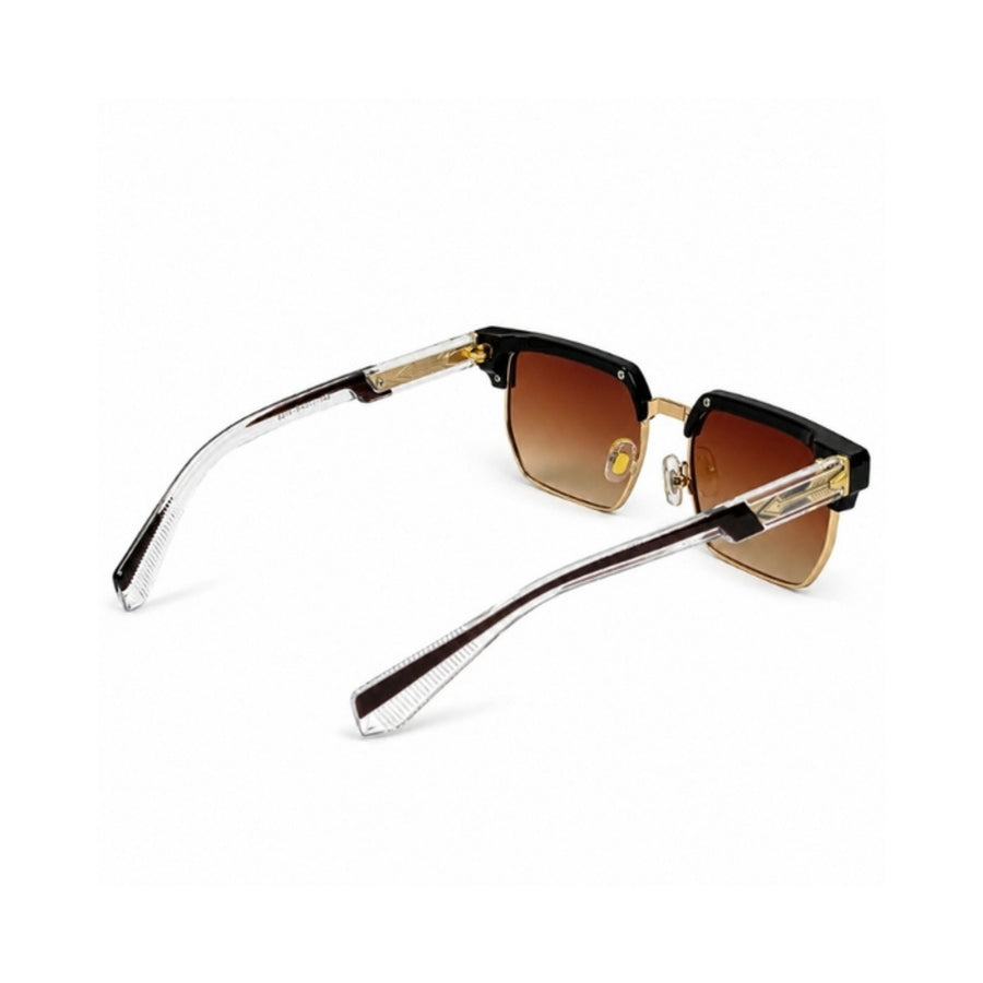 VERLIN 6316 Brown Clubmaster Prescription-Friendly Sunglasses — supplied source view 4