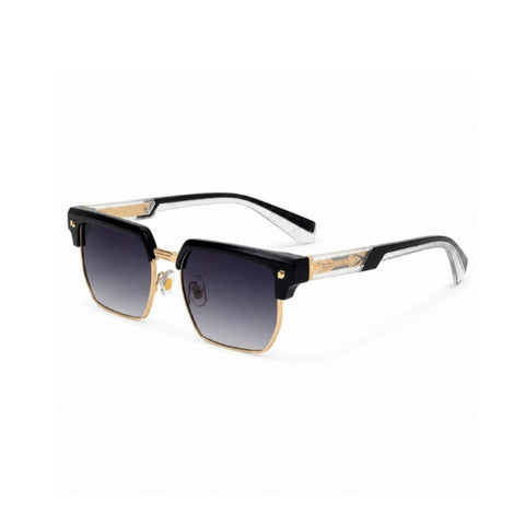 VERLIN 6316 Black (MBLK) Clubmaster Prescription-Friendly Sunglasses