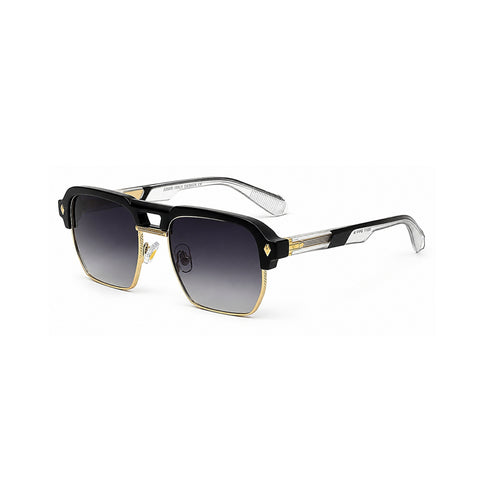 VERLIN 6317 Black (MBLK) Clubmaster Prescription-Friendly Sunglasses