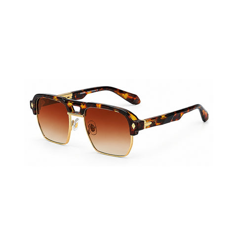 VERLIN 6317 Tortoise Clubmaster Prescription-Friendly Sunglasses