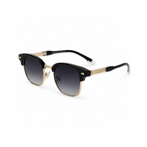 VERLIN 6319 Black Clubmaster Prescription-Friendly Sunglasses