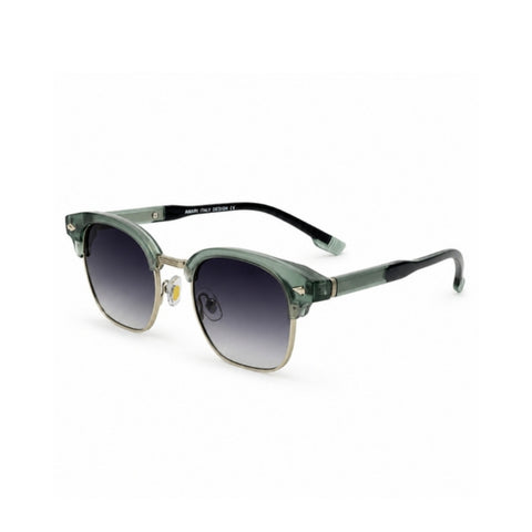 VERLIN 6319 Green Clubmaster Prescription-Friendly Sunglasses