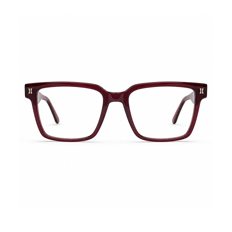 2838 Hand Made Acetate Brown Square Optical Frame — front