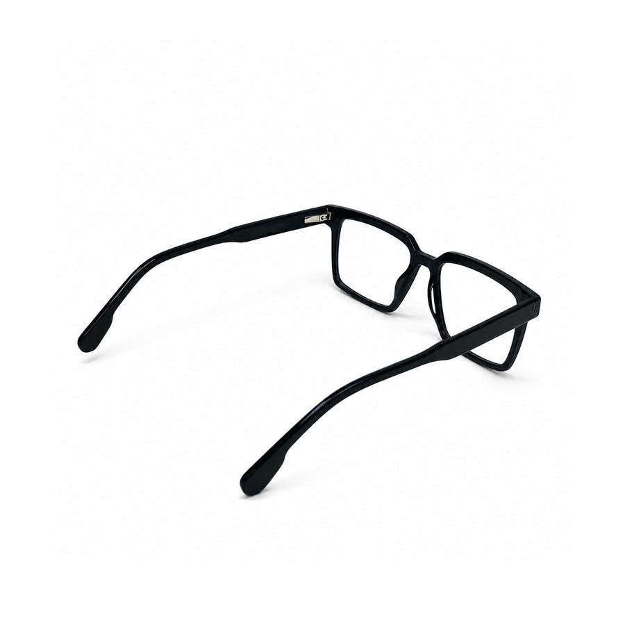 2803 Hand Made Acetate Black Square Optical Frame — back