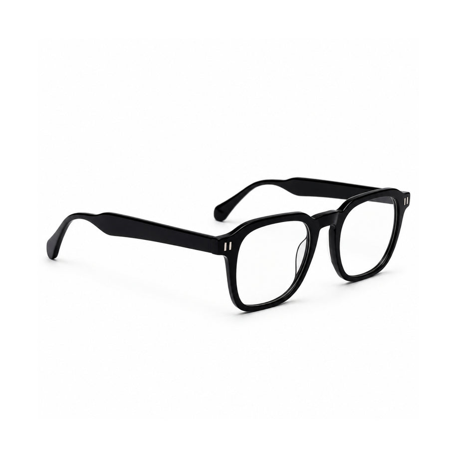 2969 Hand Made Acetate Black Round Optical Frame — side