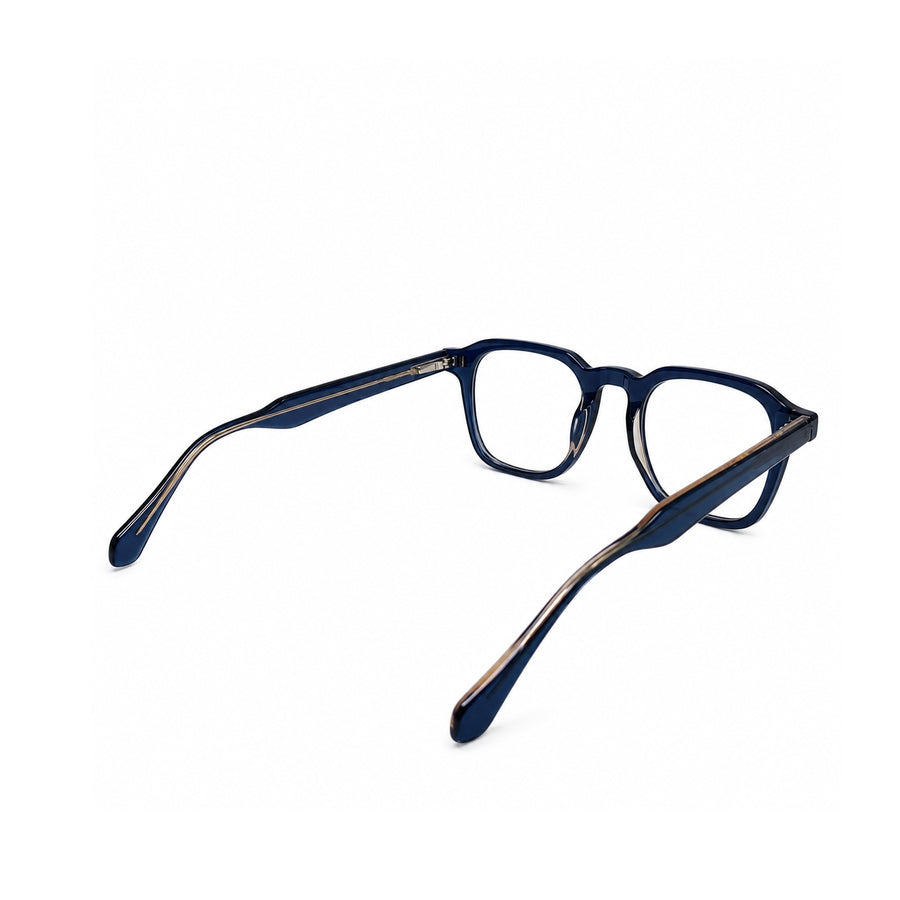 2969 Hand Made Acetate Blue Round Optical Frame — back