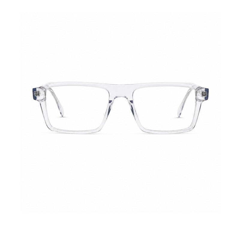 22118 Hand Made Acetate Transparent Rectangle Optical Frame — front