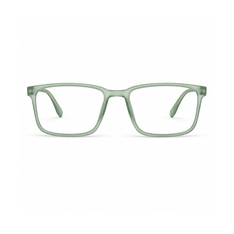 18884 VERLIN Rectangle Optical Frame in Sage Green - front view