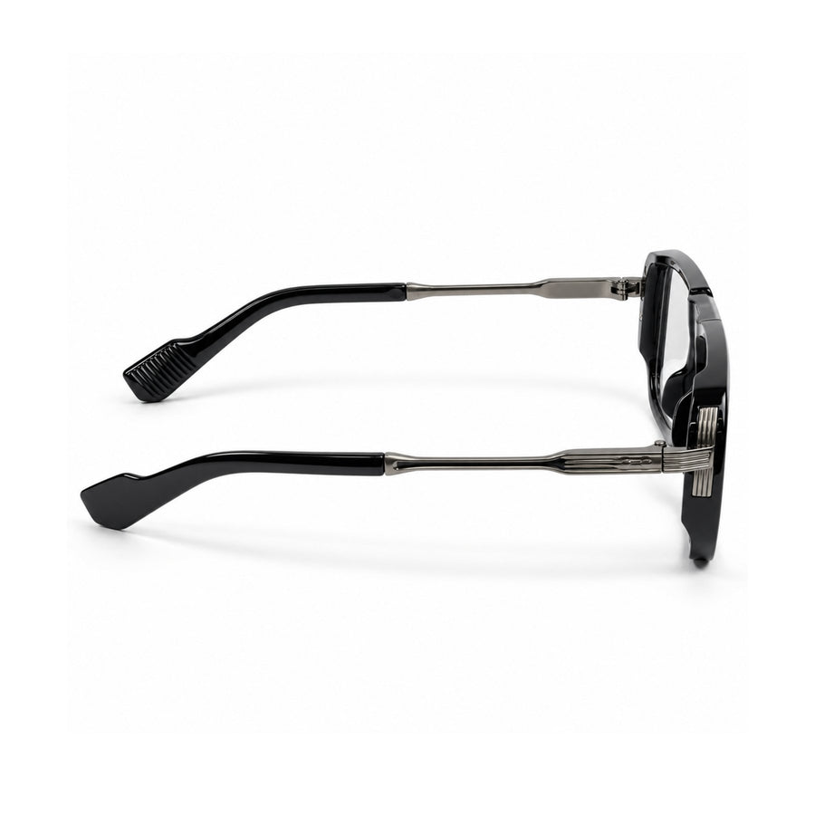 VERLIN 6067 Black Gunmetal navigator frame, temple and hinge detail