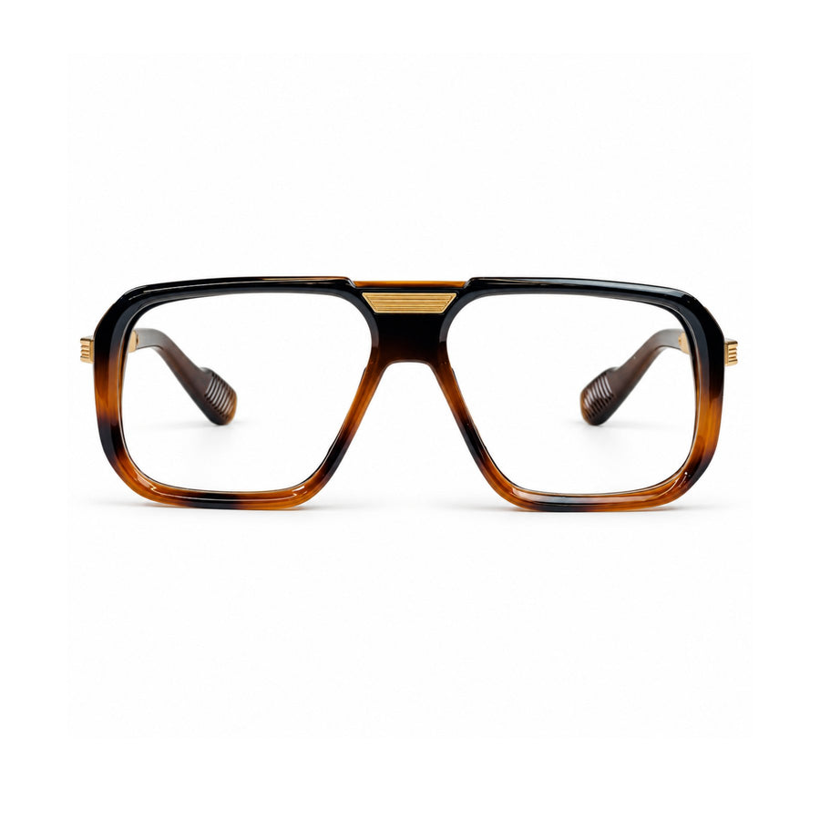 VERLIN 6067 Tortoise Gold navigator optical frame, front view, 55-15-143 mm
