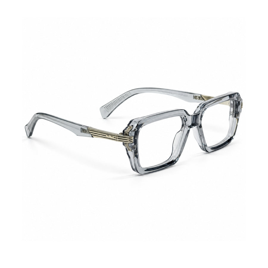VERLIN 6104 Grey Crystal square frame, angled view