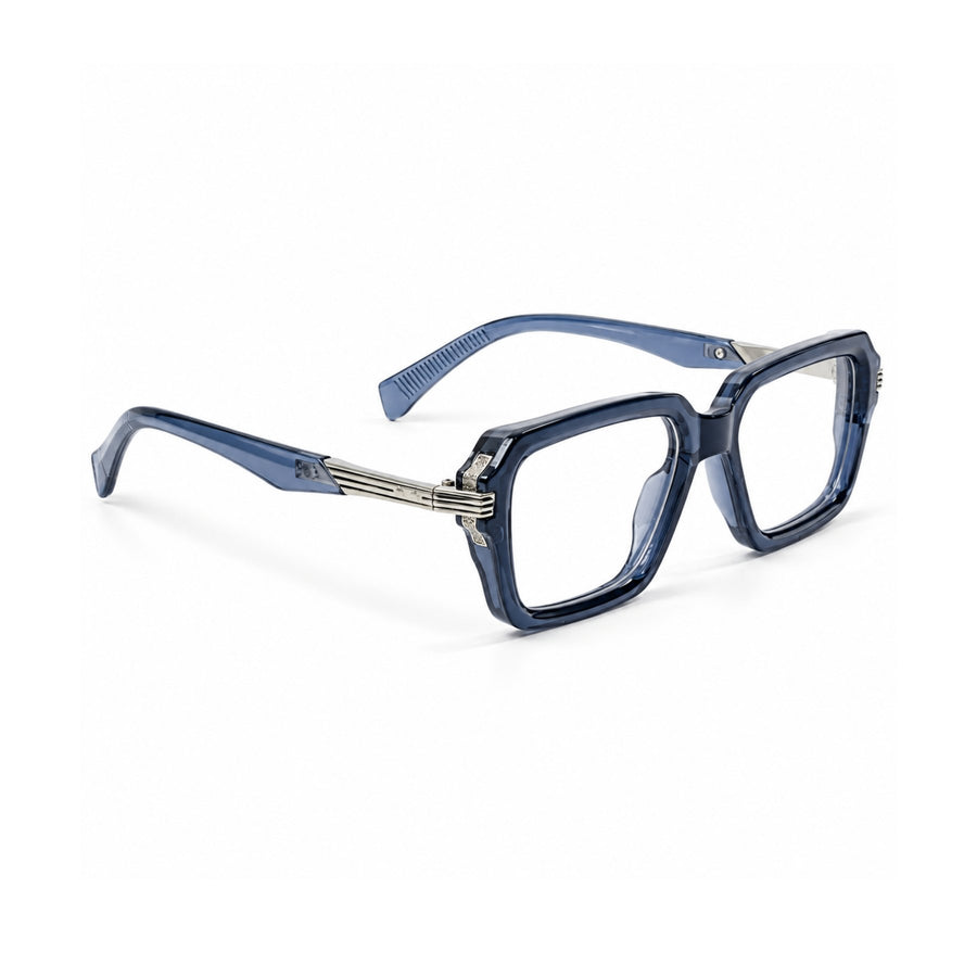VERLIN 6104 Navy Blue square frame, angled view