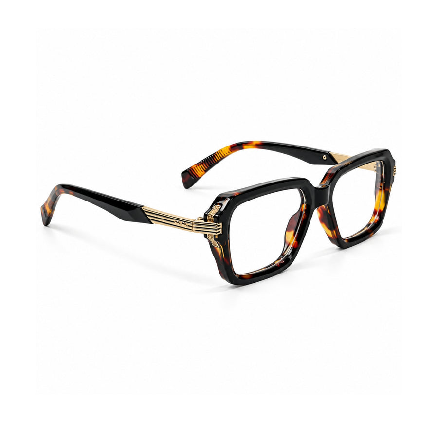 VERLIN 6104 Tortoise square frame, angled view
