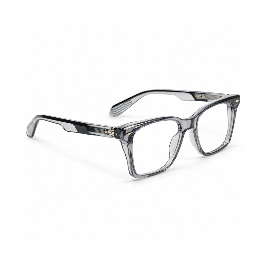 VERLIN 6204 Grey Crystal rectangle frame, angled view