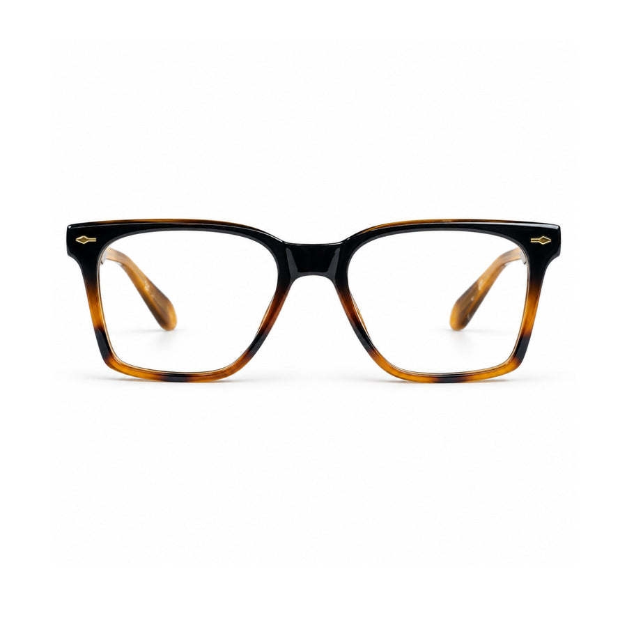 VERLIN 6204 Tortoise rectangle optical frame, front view, 52-19-143 mm