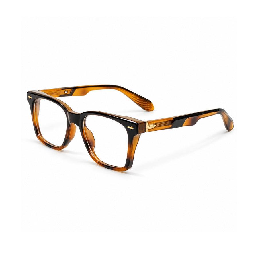 VERLIN 6204 Tortoise rectangle frame, three-quarter view