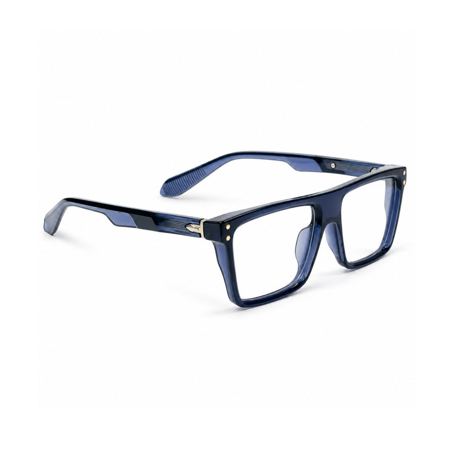 VERLIN 6230 Navy Blue flat-top frame, angled view