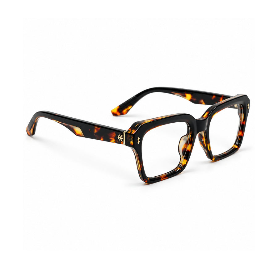 VERLIN 6233 Tortoise bold square frame, angled view